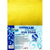 Набор декоративной бумаги Eva Foam Metallic самоклеющаяся, с голографическим эффектом для детского творчества, формат А4, 5 цветов, толщина 2 мм 88084
