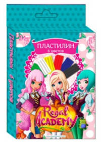 Пластилин 6 цветов &quot;Королевская академия&quot;, картинка &quot;Королевская академия&quot;, 120 гр, стек пластиковый, картонная упаковка с европодвесом 88246