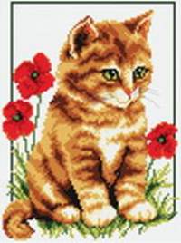 Наборы для вышивания. Котенок в цветах (855-14 )
