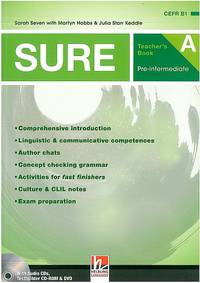 SURE. Pre-Intermediate. Teacher's Book A. (CD(x2)+DVD+Testbuilder Cd-Rom) (+ DVD)