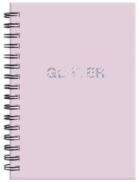 Ежедневник Glitter (розовый). А5, твердый переплет на навивке, дифракционная фольга, 224 стр.