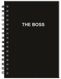 Ежедневник The boss (черный). А5, твердый переплет на навивке, золотая матовая фольга, 224 стр.