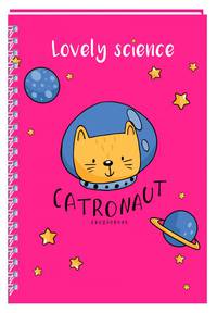 Ежедневник Catronaut (розовый) А5, твердая обложка, 192 стр.