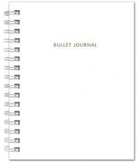 Bullet Journal (Белый) 162x210мм, твердая обложка, пружина, блокнот в точку, 120 стр.