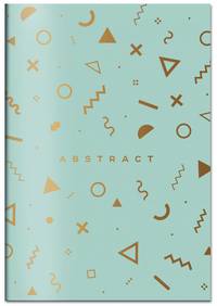 Abstract (мятный). Тетрадь общая (А5, 48 л., зол. фольга, накидка 4 п. полноцвет)