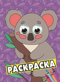 Раскраска А4 с глазками. Коала