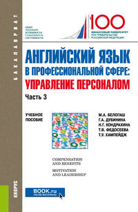 Английский язык в профессиональной сфере: Управление персоналом. Часть 3. (Бакалавриат)