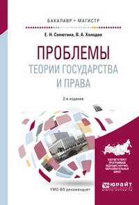 Проблемы теории государства и права. Учебное пособие для бакалавриата и магистратуры