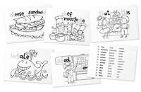 Раскраска - игра. English Spelling. Сочетания согласных букв