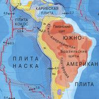 Мир Физический настенная карта