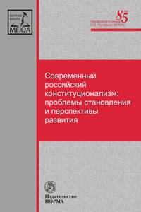 Современный российский конституционализм: проблемы становления и перспективы развития: Монография