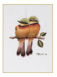 Оттеночное вышивание гладью. Мотивы с цветами и птицами