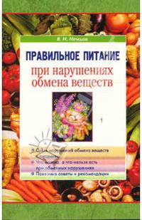 Правильное питание при нарушениях обмена веществ