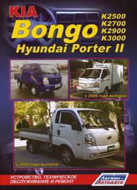 Hyundai Porter II, Kia Bongo III. К2500, К2700, К2900, К3000. Модели 2WD, 4WD с 2004 года выпуска с дизельными двигателями D4BH (2,5 л), J2 (2,7 л), J3 (2,9 л CRDI), Л(3,0 л) и JTA (3,0 л)
