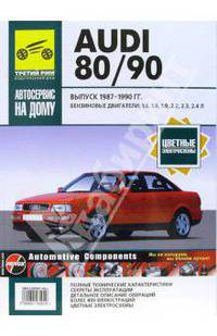Audi 80/90 1987-1990гг (черно-белые, цветные схемы)