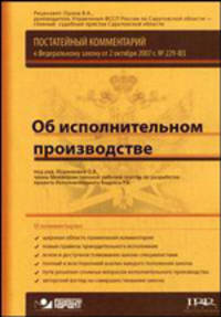Постатейный комментарий к Федеральному закону от 2 октября 2007 г. № 229-ФЗ "Об исполнительном производстве"