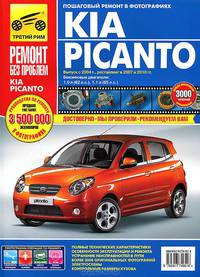 Kia Picanto c 2004 года/ 2007 ристайлинг., бензиновый двигатель 1.0; 1.1. Цветные фото. Руководство по ремонту