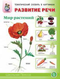 Развитие речи. Тематический словарь в картинках "МИР РАСТЕНИЙ" (Фрукты. Овощи. Ягоды. Цветы. Деревья)