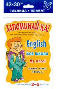 Английский. Моя школа. Для учащихся 2-5 классов. Плакат