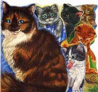 Веселая семья (мини), "Кошка и котята", книжки-картонки А10889Р