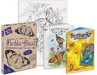 Butterflies: Dover Coloring Box (комплект из 2 книг + набор карандашей)