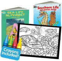 Dover coloring box -- sea life