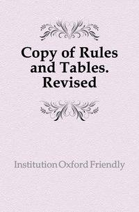 Copy of Rules and Tables. Revised
