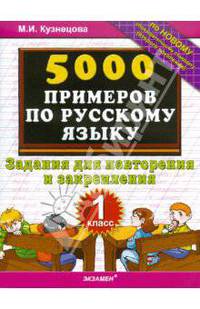 Тренировочные примеры по русскому языку. 1 класс. Задания для повторения и закрепления. ФГОС