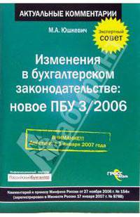 Изменения в бухгалтерском законодательстве: Новое ПБУ 3/2006