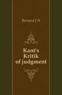 Kant's Kritik of judgment