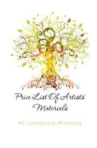 Price List Of Artists' Materials.
