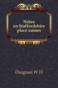 Notes on Staffordshire place names