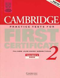Cambridge Practice Tests for First Certificate 2 Teacher's book