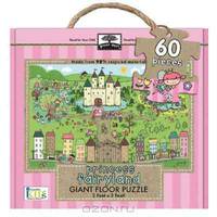 Green Start Giant Floor Puzzles: Princess Fairyland (Earth Friendly 60 PC Puzzles with Handy Carry & Sstorage Case)