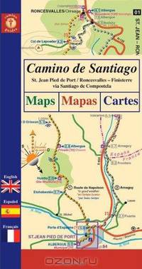 Camino de Santiago Maps / Mapas / Cartes: St. Jean Pied de Port/Roncesvalles - Finisterre via Santiago de Compostela