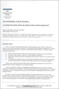 The Peppermill Public Hearing : A Communication Skill-Building Simulation Exercise