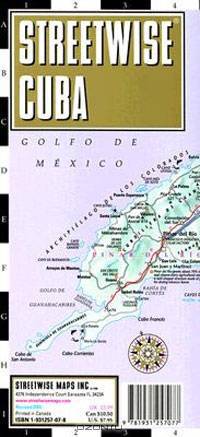 Streetwise Cuba Map - Laminated, Pocket Size Country Road Map of Cuba