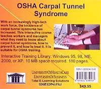 OSHA Carpal Tunnel Syndrome