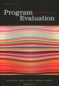 Program Evaluation: An Introduction
