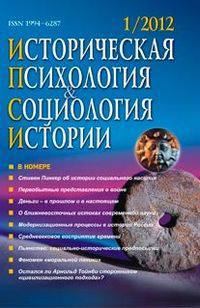 Историческая психология и социология истории. № 1, 2008 г. Научно-теоретический журнал