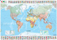 The World (rolled & tubed) Карта мира в тубусе