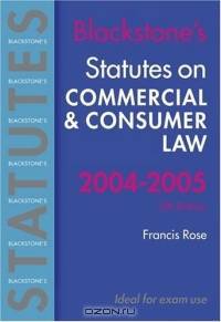 Statutes On Commercial & Consumer Law: 2004-2005 (Blackstone