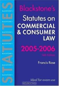 Statutes on Commercial And Consumer Law (Blackstone