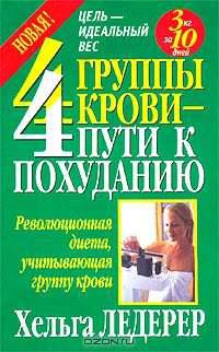 4 группы крови - 4 пути к похуданию /Пер. с нем. - (Серия "Здоровье в любом возрасте")
