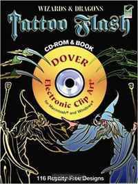 Wizards and Dragons Tattoo Flash CD-ROM and Book (CD Rom & Book)