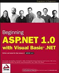 Beginning ASP.NET 1.0 with Visual Basic.NET