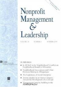 Nonprofit Management & Leadership, No. 4, Summer 2004 (J-B NML Single Issue Nonprofit Management & Leadership)