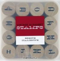 Vintage Alphabet Stamps: Breite Italienne