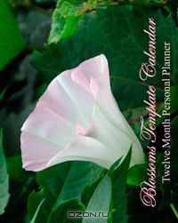 Blossoms Template Calendar: Twelve Month Personal Planner
