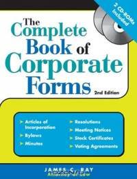 Complete Book of Corporate Forms, 2E +CD (Complete Book of Corporate Forms)